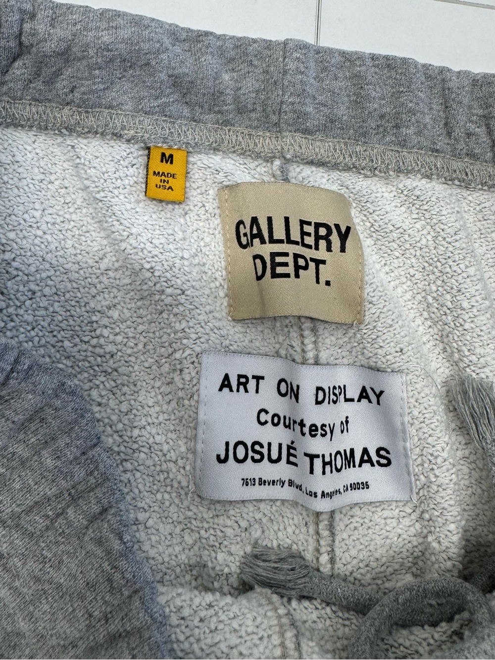 Gallery Dept Gray Sweatpants with Orange Logo Accent - Picture 3 of 4